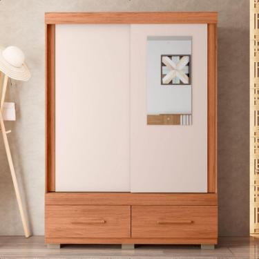 Imagem de Guarda Roupa Mongi 2 Portas Com Espelho Marrom Caemmun