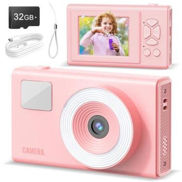 Imagem de Câmera digital CIMELR UHD 4K 48MP 16x Zoom Kids Rosa
