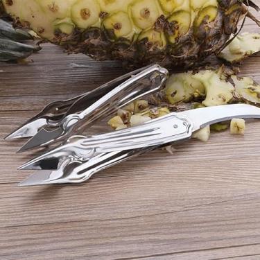 Imagem de Faca de abacaxi multifuncional de 5 peças, facões de aço inoxidável, clipe de abacaxi, descascador de abacaxi