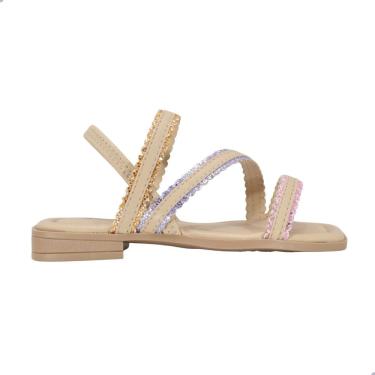 Imagem de Sandália Infantil Rasteira Pink Cats Rosa/Lilás