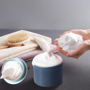Imagem de Espuma de gel de banho de limpeza facial portátil manual, frasco de espuma de xampu, cama e banho de casa, azul