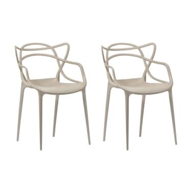 Imagem de Kit 2 Cadeiras Allegra Design Moderno Confortáveis e Resistentes para Sala de Jantar Cozinha ou Área Gourmet (Nude)