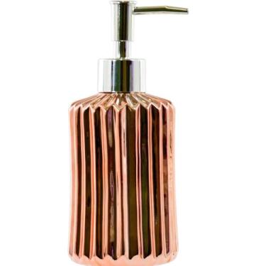 Imagem de Porta Sabonete Líquido de Cerâmica Rose Metalizada 360ml