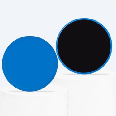 Imagem de Sliders centrais para malhar, discos deslizantes de exercícios de dupla face para exercícios de corpo inteiro, equipamento de fitness portátil para casa e academia, azul, 1 par
