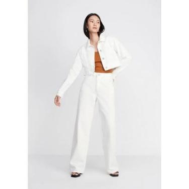 Imagem de Calça Jeans Dzarm Wide Leg Slim Cintura Alta Em Sarja Feminina-Feminino