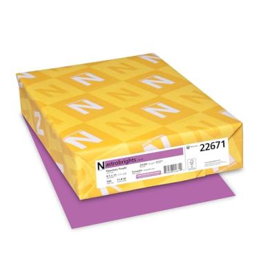 Imagem de Neenah Papel colorido premium Astrobrights, 11 kg, 21 x 28 cm, 500 folhas, roxo planetário (22671)