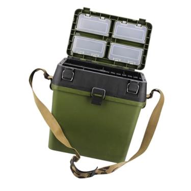Imagem de Deevoka Pesca Tackle Box Trunk Storage Box Lures, Verde Escuro