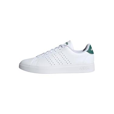 Imagem de adidas Tênis masculino Advantage 2.0, Calçado branco/preto/verde universitário (Ig9166), 29.5 cm