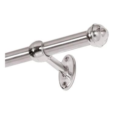 Imagem de Kit Varão Para Cortinas 2.00 Metros 19mm Várias Cores - Bella Arte, Cr