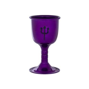 Imagem de Cálice Pomba Gira Maria Mulambo Alumínio Roxo 14 Cm 200 Ml - Lua Místi