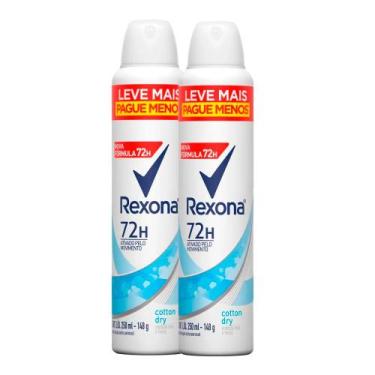 Imagem de Kit com 2 Desodorante Rexona Aero Cotton Dry 250ml cada