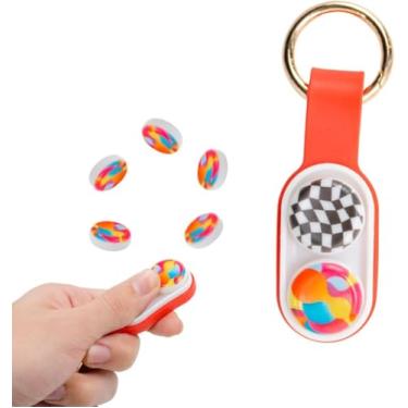 Imagem de Pop Puck Brinquedo Antistress Magnético Relaxante com Ímã Fidget Spinner Cor: Vermelha