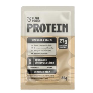 Imagem de Plant Power Protein Vegano, Sabor Vanilla Cream, 21g de Proteína Vegetal, Zero Lactose e Glúten, Suplemento Alimentar em Pó, 35g