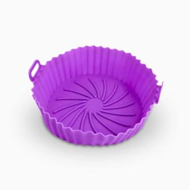 Imagem de Forma de silicone reutilizável para fritadeira a ar Air Fryer, cores variadas