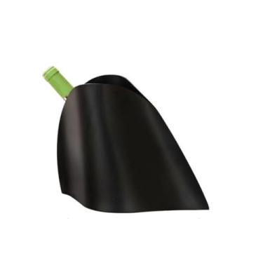 Imagem de Balde de gelo de vinho tinto de aço inoxidável de camada dupla espesso, balde de gelo champanhe, balde de cerveja gelada, balde de cuspir, balde de cubo de gelo, balde de isolamento (preto)