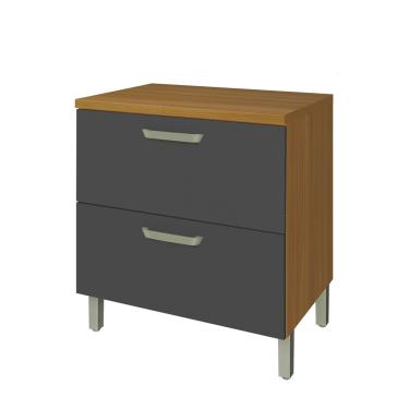 Imagem de Balcão 1 Porta 1 Gaveta 80cm Princesa Nesher - Freijó/Grafite