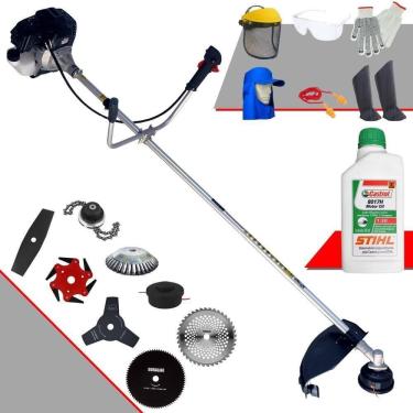 Imagem de Roçadeira Robusta 8 Em 1 Toyama + 6 Facas + óleo Stihl + Epi