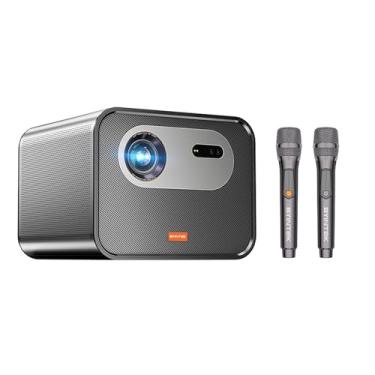 Imagem de Projetor BYINTEK R90 Max full HD Suporta 4K 3D 1080P, Focagem Automática TOF, 2200 ANSI, 20W*2, Projector de Microfone, Adequado para Home Theater/KTV/negócios/jogos/Powerpoint