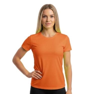 Imagem de Camiseta Feminina Dry Fit UV Slim Fit Academia Treino Fitness Esporte 