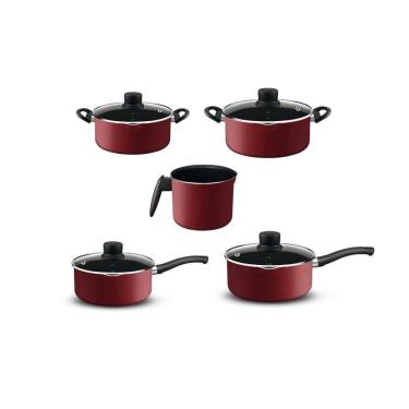 Imagem de Jogo De Panelas 5 Peças Smart Vermelho Rochedo R2T1Jdc11