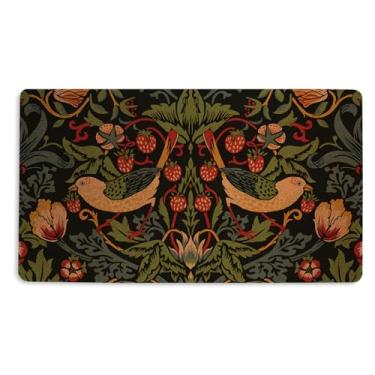 Imagem de Tapete de porta floral colorido 45 x 76 cm, arte floral durável tapete de boas-vindas para entrada interna ao ar livre, varanda, decoração de casa boêmia, capacho de coco com suporte de PVC