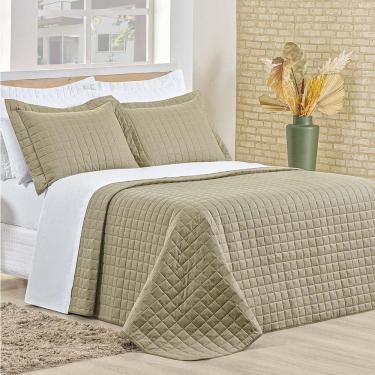 Imagem de Cobre Leito Queen Montreal Algodão 150 Fios 3 Peças - Caqui