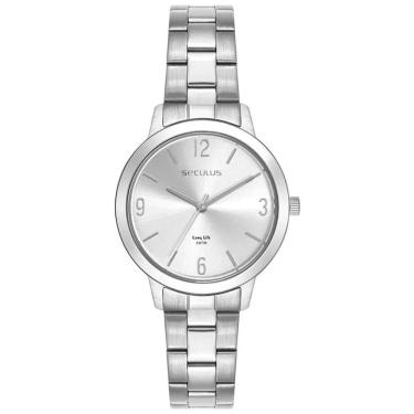 Imagem de Relógio Seculus Feminino Ref: 44310l0svna2 Casual Aço Prateado