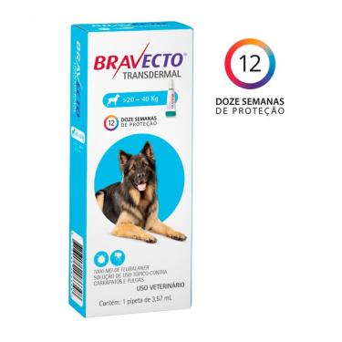 Imagem de Antipulgas e Carrapatos Transdermal MSD para Cães 20 a 40kg Bravecto
