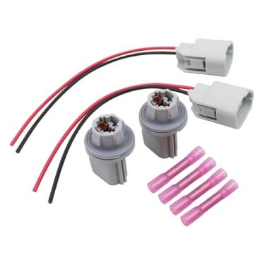 Imagem de DriveFix Suporte de tomada de luz de placa de licença traseira e chicote de fiação para Ford E150 E250 E350 Escape Expedition Explorer F150 F250 F350 Fiesta Focus Fusion Ranger Taurus Transit 150 250