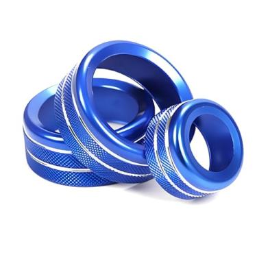 Imagem de Azul Manual AC Ar Condicionado Controle Climático e Botão de Volume de Rádio Capas para BMW 1 2 3 3GT 4 X1 Series (F20 F22 F30 F31 F32 F33 F80 F82 F87 F48)