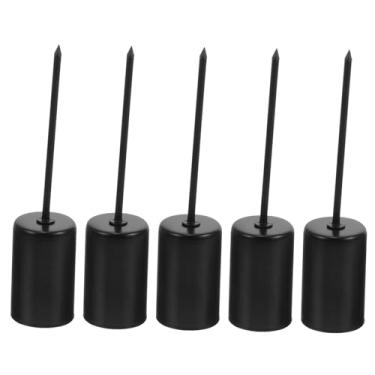 Imagem de 5 peças de castiçais de Natal elegantes para velas cônicas para decoração de mesa festiva e uso de árvore de Natal