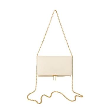 Imagem de Bolsa Feminina Duas Correntes ideal para looks modernos prática versátil, complementa outfits diários e eventos(OFF WHITW)