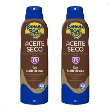 Imagem de 2 Bronzeador Banana Boat Spray Aceite Seco Fps15 170G