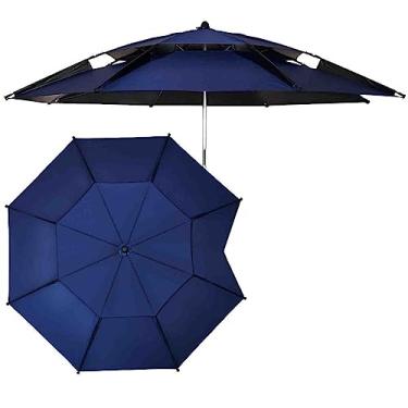 Imagem de Guarda-chuva de pesca ao ar livre 2 metros de camada dupla reforçada guarda-chuva de pesca protetor solar e guarda-chuva de pesca plataforma à prova de chuva (B)