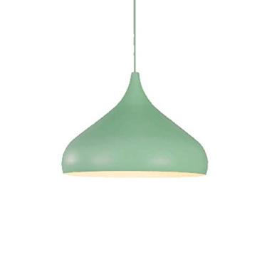 Imagem de CHENKUI Luminária pendente colorida Macaron, abajur criativo para quarto, candelabro ajustável com 1 luz ajustável para restaurante, armazém, sala de jantar, ilha de cozinha