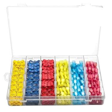 Imagem de Conector T-Tap 120/240PCS Conector de cabo elétrico rápido terminal de fio de bloqueio de emenda terminal de fio de crimpagem (360 peças)