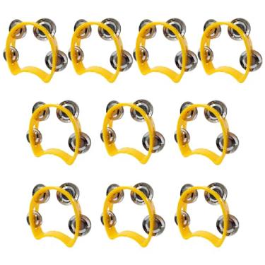 Imagem de Kit 20 Pandeiros Meia Lua Infantil Amarelo New York