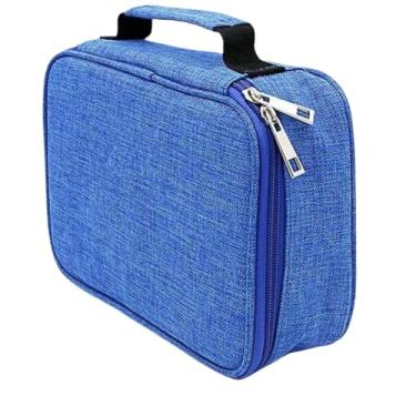 Imagem de Estojo para 72 Lápis, Necessaire com 3 Zíperes, Alça para Transporte, Organização Perfeita para Artistas!​(Blue)