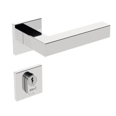 Imagem de Fechadura Externa Inox Home IX420 55mm Roseta Quadrada RQ2 Inox Polido
