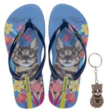 Imagem de Chinelo De Dedo Infantil Menina Ipanema Kids My Pets, Azul, Azul, 36