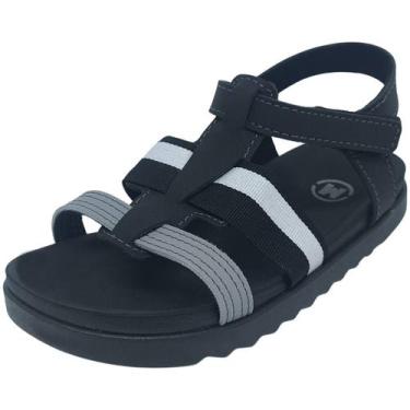Imagem de Sandalia Infantil Menino Conforto Facil Calce Molekinho, Preto, Cinza,