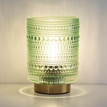 Imagem de Mirasium Pequena lâmpada decorativa estética com temporizador para decoração de prateleira/cabeceira/mesa de café, lâmpadas sem fio operadas por bateria para dormitório/escritório/pátio/entrada/manto