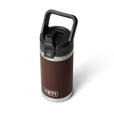 Imagem de YETI Rambler Jr. Garrafa infantil de 350 ml, com tampa de palha, marrom