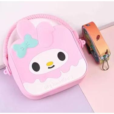 Imagem de Bolsa Cute Infantil em Silicone – Personagem Adorável, Alça Regulável, Para Passeios (ROSA CLARO)