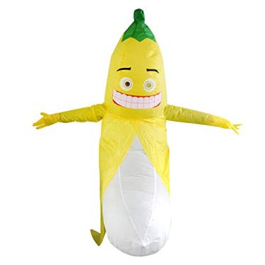 Imagem de Fantasia Inflável de Banana para Adultos Acessório Halloween Cosplay Festa Trajes Performance Palco