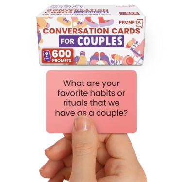 Imagem de Couples Conversation Starter Cards - Over 600 Conversation Cards for Couples to Connect and Improve Communication - from Casual Conversations to Break The Ice to Deep and Important Topics
