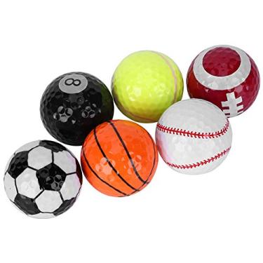 Imagem de Generic 6 Peças de Bolas de Golfe Portáteis, Acessórios para Prática de Esportes, Bolas de Presente para Uso Em Competição, de Golfe Inovadoras Com Material de Borracha Sintética, Leves e Fáceis de