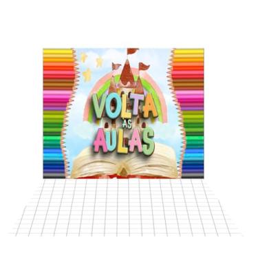 Imagem de Fundo Fotográfico Cenário Volta as Aulas Tecido (FVAA0012, 1,20 x 1,70m)