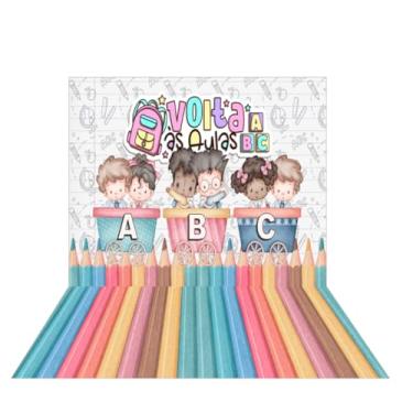 Imagem de Fundo Fotográfico Cenário Volta as Aulas Tecido (FVAA0015, 1,70 x 2,50m)