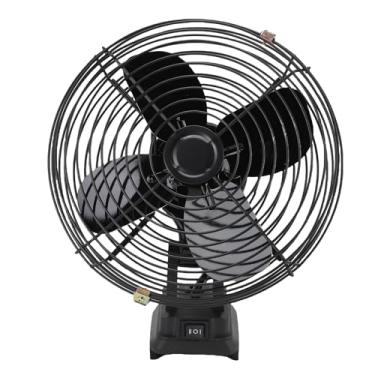 Imagem de Ventilador sem fio para canteiro de obras portátil 35W 4000RPM 8 pol. Lâminas de ferro 2 portas USB Canteiro de obras alimentado por bateria Indústria externa Bancada de trabalho